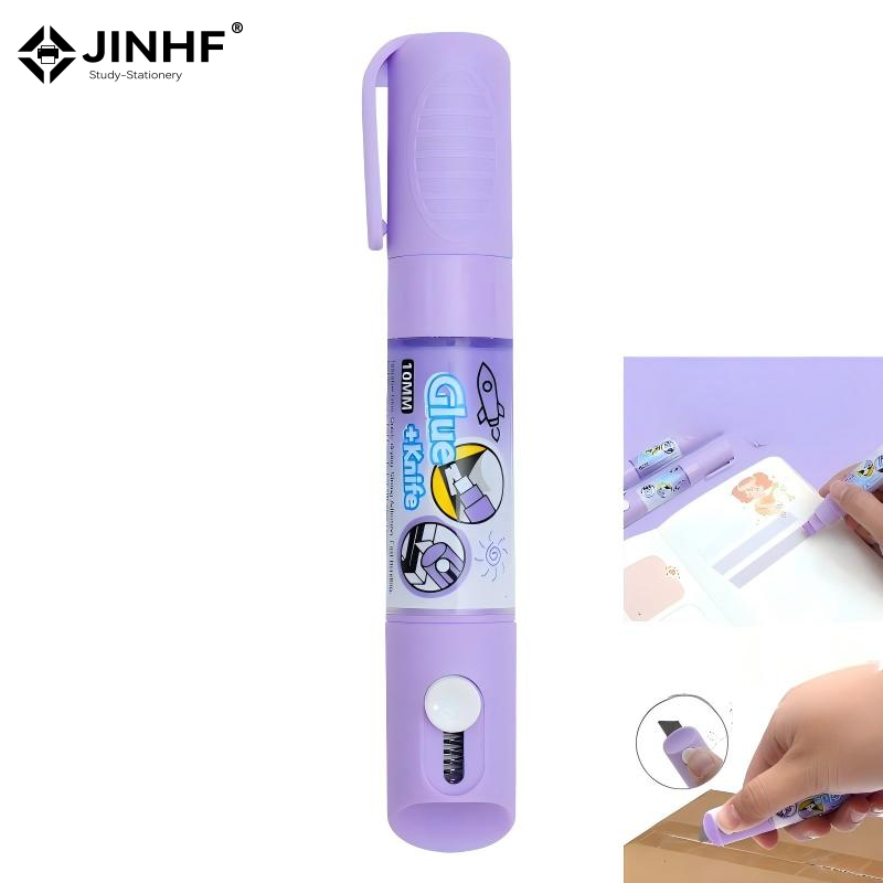 Correction Fluid White - Thermischer Etikettenkorrekturmarker mit Mini-Kartonschneider, Niedlicher Thermopapier-Radierer,