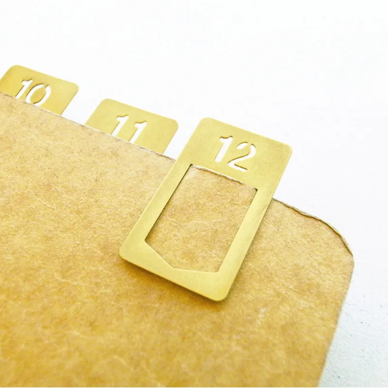 Stationery Office Supply Store - 12 teile/los Vintage Kupfer Lesezeichen Mini