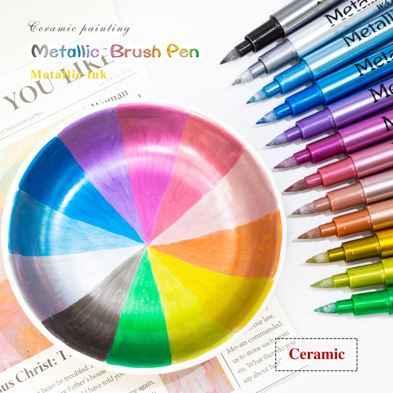 Whiteboard Marker Set - 24 Farben Metallic-Acryl-Farbmarker für Stein, Stoff,