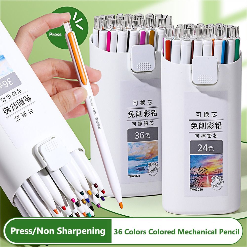 Mechanical Pencil Lead - Nicht anspitzender Buntstift mit austauschbarer Mine,