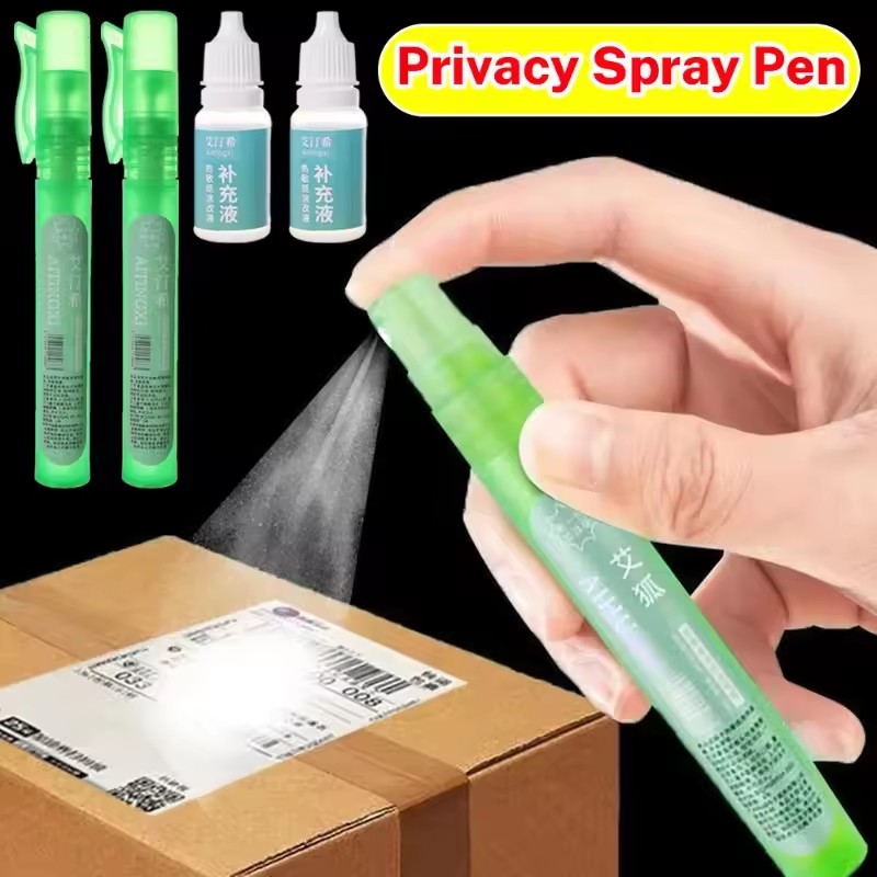 Correction Fluid White - Datenschutzsprühstift mit Datenlöschung, hocheffizienter Thermopapierkorrektor, Sichtschutzschild,