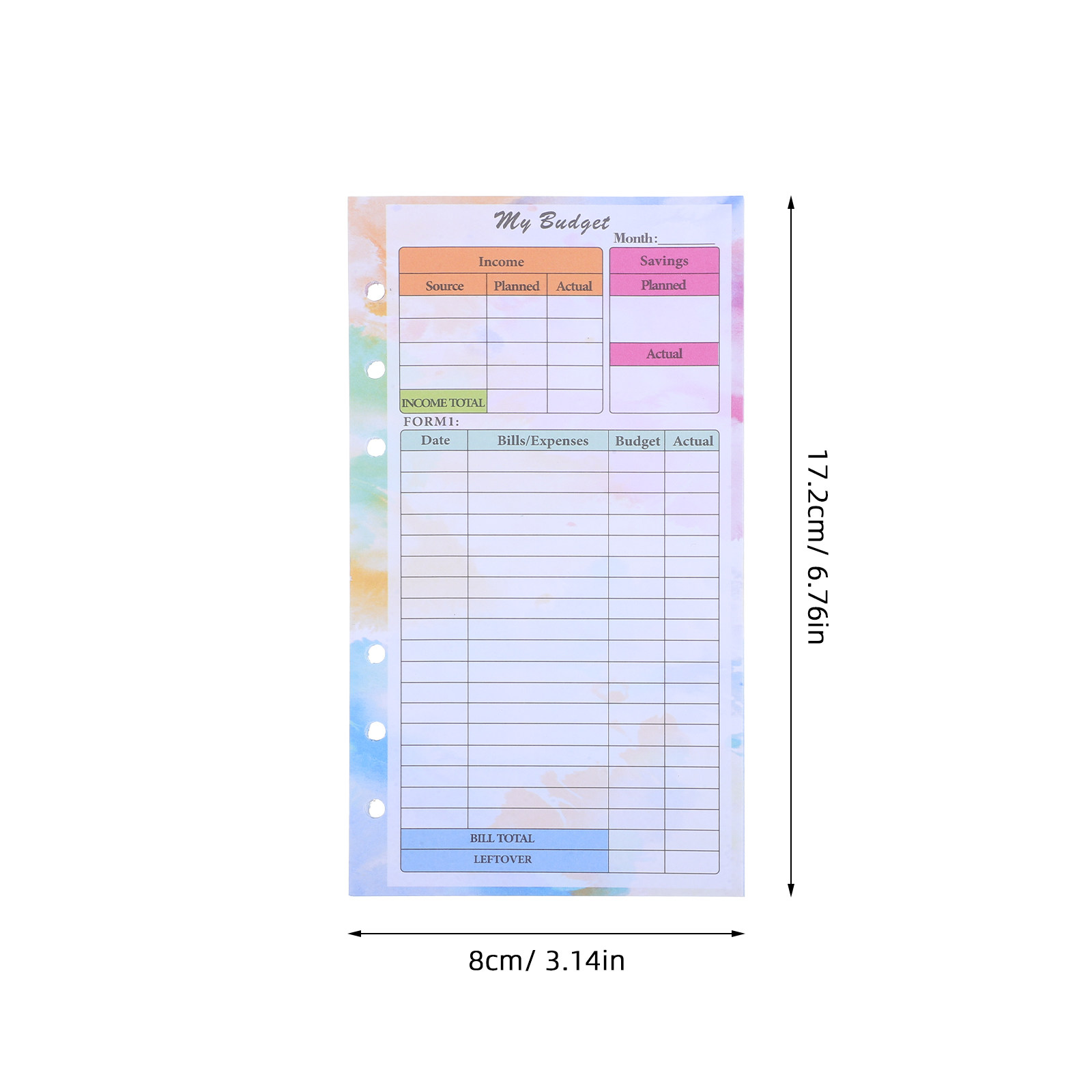 14 Blatt A6 Budgetplaner-Nachf – Planner Weekly Budget Bewertung und Preis